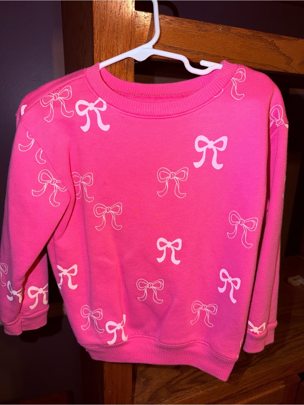 Garanimals | Hot Pink Sweatshirt with White Bow Graphic, 5t